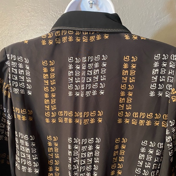 No Label-Black Unusual  Design Button down  Long sleeve Blouse - Picture 6 of 16